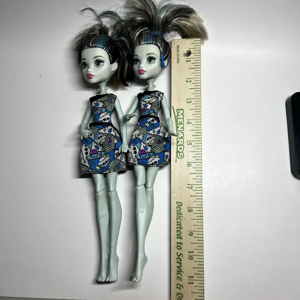Monster High Frankie Stein Doll Lot 2 First Day of School Factory Error Misprint